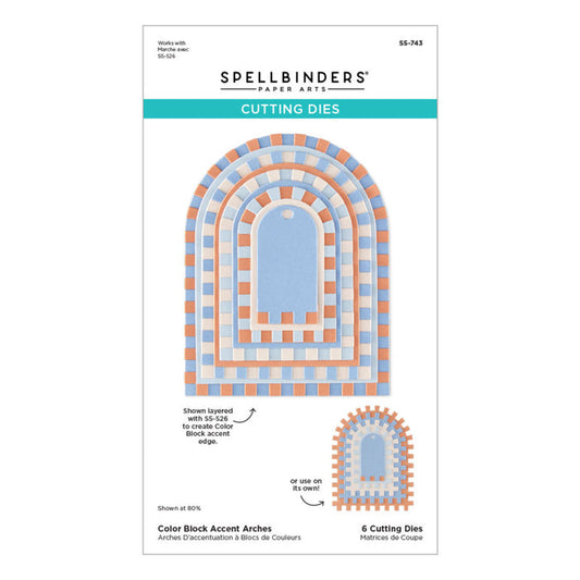 Spellbinders - Die - Color Block Accent Arches. Available at Embellish Away in Bowmanville Ontario Canada.