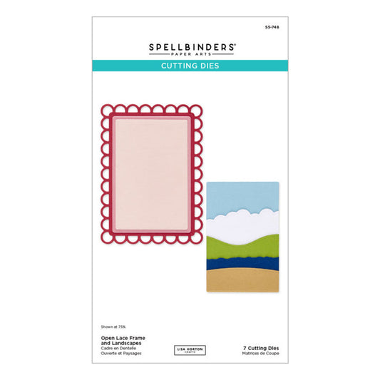Spellbinders - Die - Open Lace Frame and Landscapes. Available at Embellish Away in Bowmanville Ontario Canada.