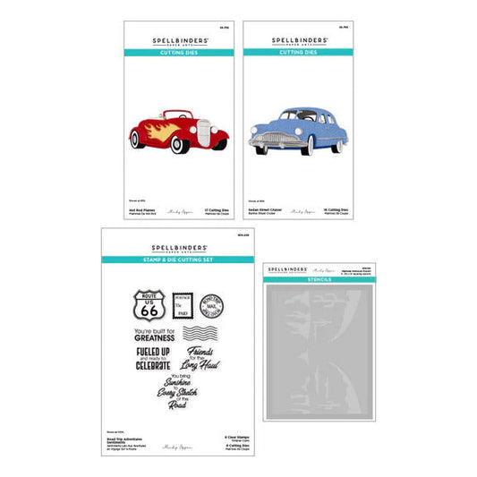 Spellbinders - I Want It All Bundle - Classic Road Legends 2.0. By Mindy Eggen. Available at Embellish Away located in Bowmanville Ontario Canada.