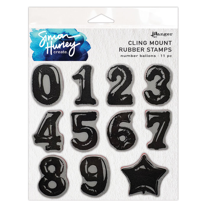 Spellbinders - Simon Hurley create. Cling Stamp & Die Set - Number Balloons. Available at Embellish Away in Bowmanville Ontario Canada.