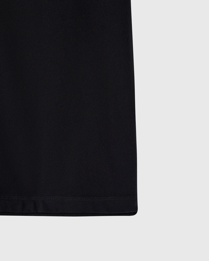 Split Neck Tee - Black