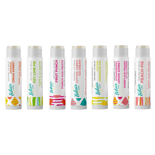 Lip balms, assorted flavors