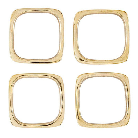 Square Brass Napkin Rings