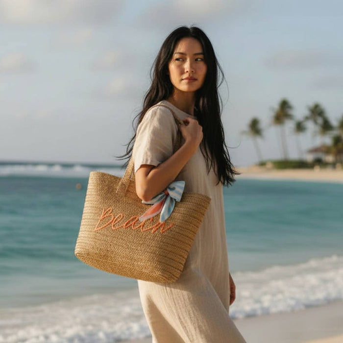Straw & Sun Tote – Beach