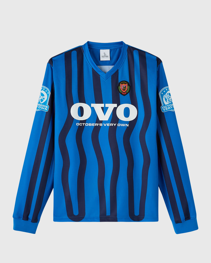 Stripe Soccer Jersey - Vibrant Blue