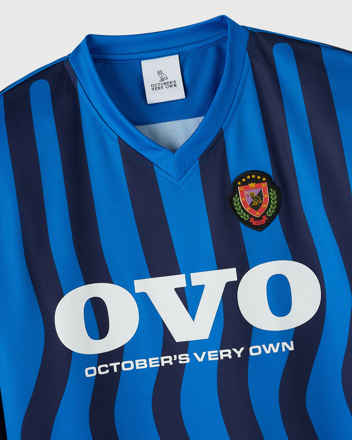 Stripe Soccer Jersey - Vibrant Blue