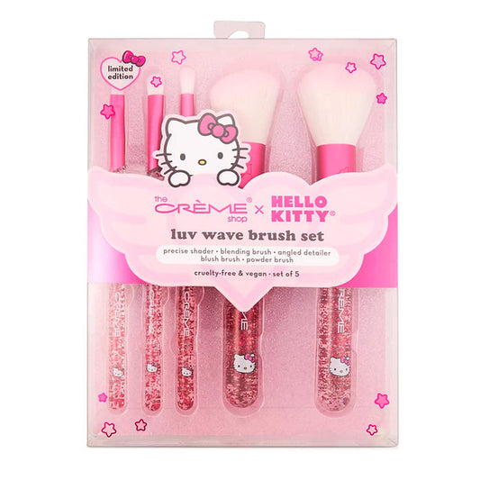 The Creme Shop Hello Kitty Iuv Wave Makeup Brush Set 5pcs