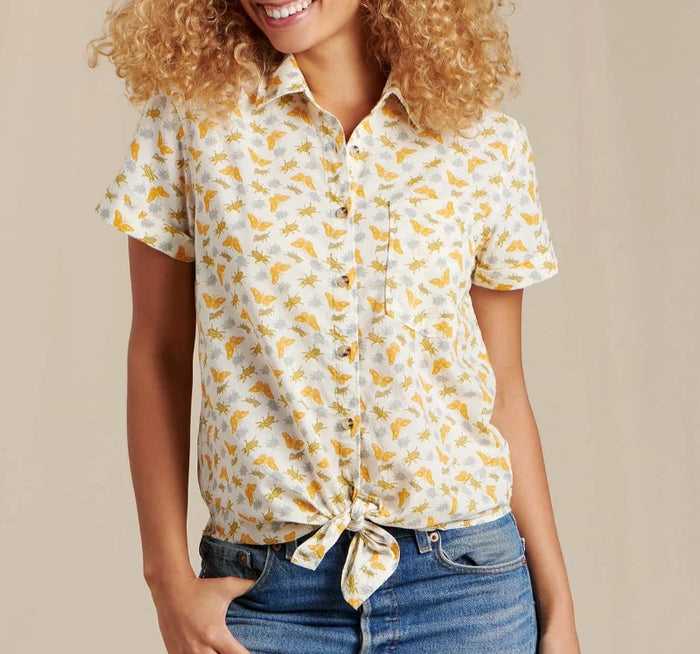 TOAD&CO WILLET TIE SHORT SLEEVE WOMENS BUTTON DOWN