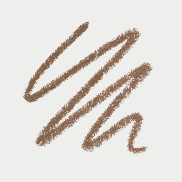 color blonde pencil strokes on a light gray background
