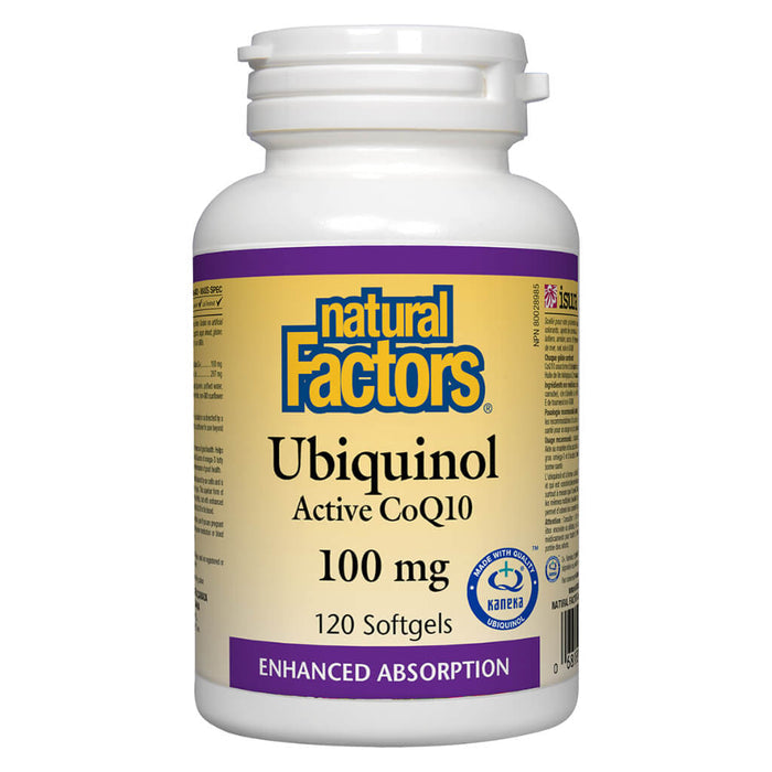 Bottle of Ubiquinol Active CoQ10 100 mg 120 Softgels