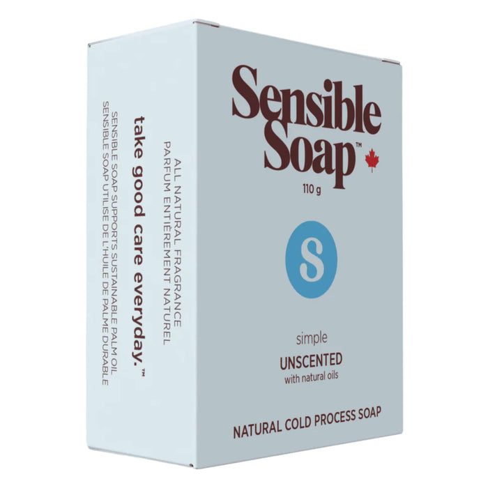 Box of Sensible Co. Unscented Bar Soap 110g