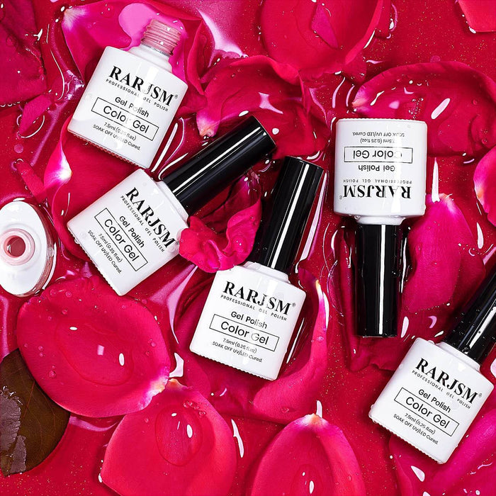 RARJSM ® Valentine's Day 6 Colors Barbie Pink Nail Gel Polish Set