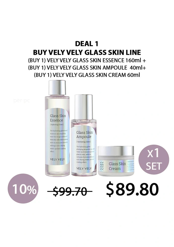 (BUY 1) VV GLASS ESSENCE + (BUY 1) AMPOULE + (BUY 1) CREAM