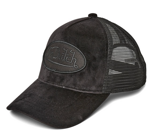 Von Dutch Black Suede Trucker