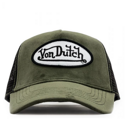Von Dutch Green Suede Trucker