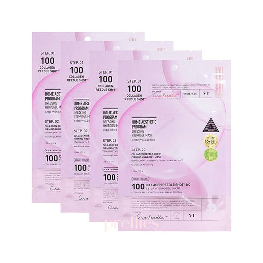 VT Collagen Reedle Shot 100 2Step Hydrogel Mask 1pc x4 [Set]