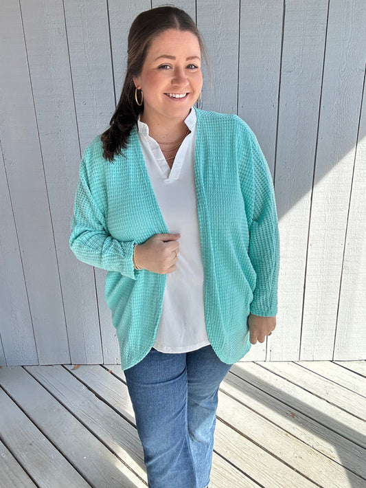Waffle Cardigan
