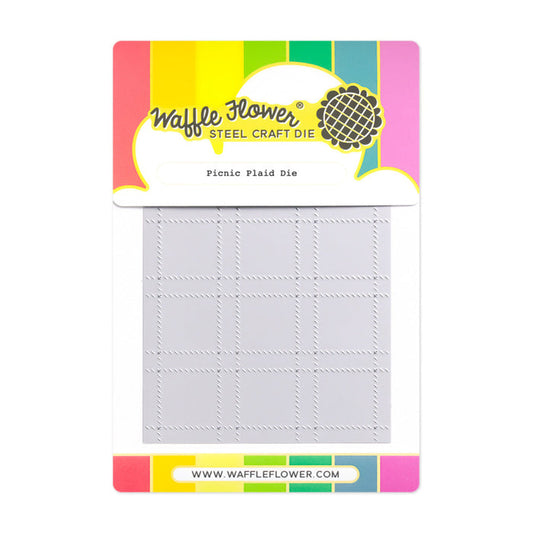 Waffle Flower -  Die - Picnic Plaid. Available at Embellish Away in Bowmanville Ontario Canada.