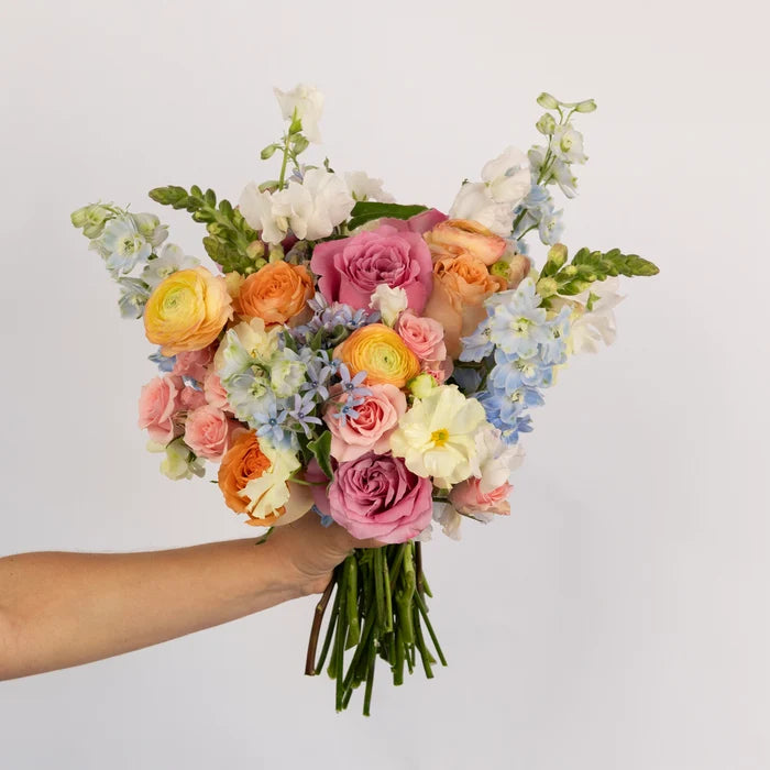 Watercolor Gardens Flower Bouquet Close Up - Image