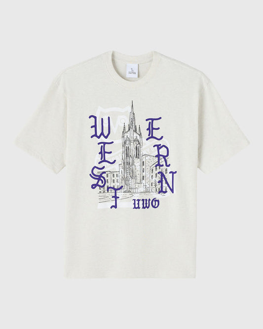 Western University Heavy Weight Tee - Ash Heather Grey