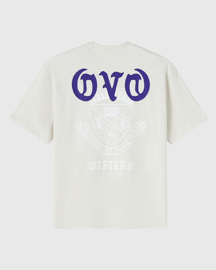 Western University Heavy Weight Tee - Ash Heather Grey