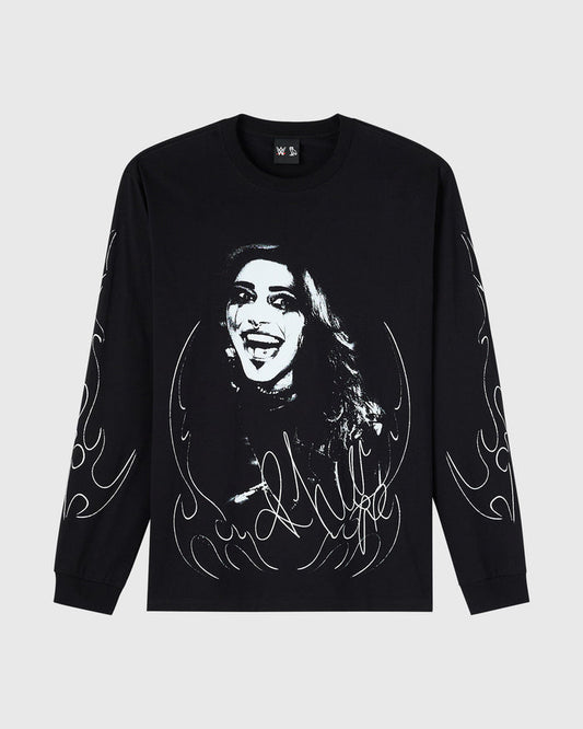 WWE Rhea Ripley Long-Sleeve Tee - Black